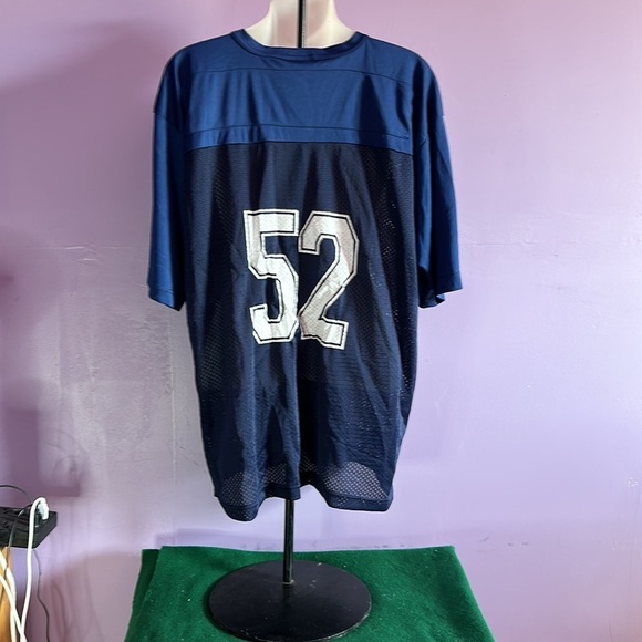 NYS Dark Blue Jersey Mens Size M Short Sleeve Athletic Football Style Tee - Picture 2 of 3